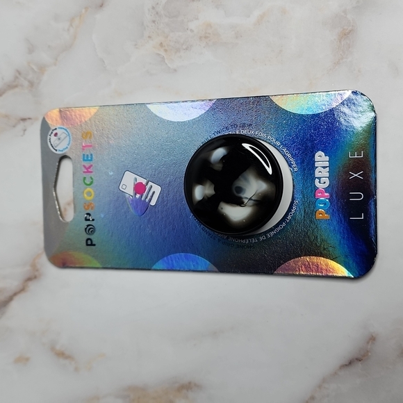 Popsockets Swirl Smoke Black Popgrip Luxe Swappable poptop interchangeab… - Picture 3 of 6